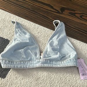 BRAND NEW women’s denim bralette.